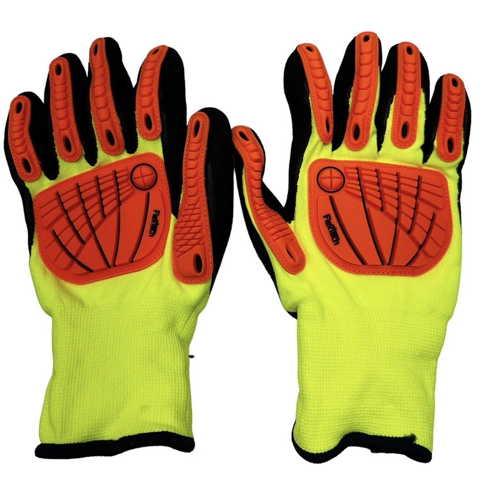 Wells Lamont FlexTech Seamless Knit Palm Coated Glove with Impact‎ Pads XLarge